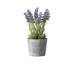 10” Flowering Plant in Stone Pot - Chic Decora