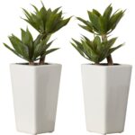 11.5” Faux Agave Plant in Ceramic Planter - Chic Decora