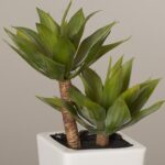 11.5” Faux Agave Plant in Ceramic Planter - Chic Decora