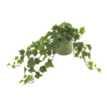 11” Faux Ivy Plant in Fiberstone Pot - Chic Decora