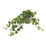 18” Faux Ivy Plant in Wood Planter - Chic Decora