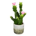 12” Faux Succulent Plant in Cement Pot - Chic Decora