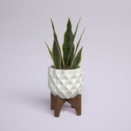 12.5” Faux Snake Plant (Sansevieria) Plant in Planter - Chic Decora