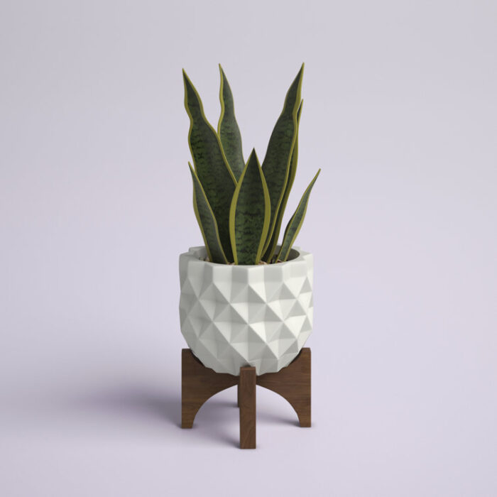 12.5” Faux Snake Plant (Sansevieria) Plant in Planter - Chic Decora