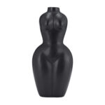 12″ Dolomite Torso Vase – Contemporary Modern Woman Body form Decorative – Home or Office Table Centerpiece Accent Decor - Chic Decora