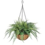 29” Faux Fern Plant in Wicker Basket - Chic Decora