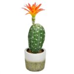 12” Faux Succulent Plant in Cement Pot - Chic Decora