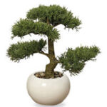 Faux Cedar Plant in Planter - Chic Decora