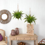 18” Faux Fern Plant in Basket - Chic Decora