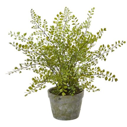 13” Faux Foliage Plant in Ceramic Planter - Chic Decora