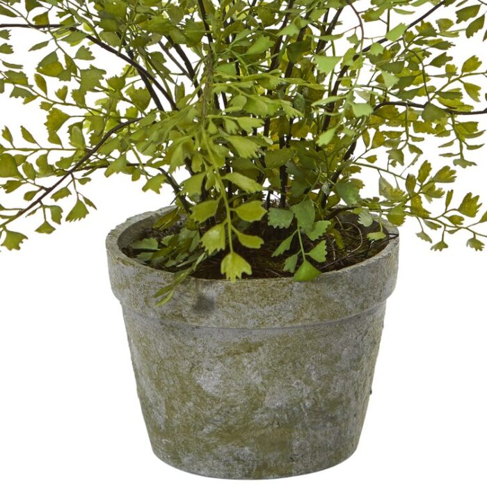 13” Faux Foliage Plant in Ceramic Planter - Chic Decora