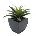 4.5” Faux Succulent Plant in Ceramic Vase - Chic Decora