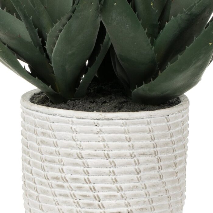 14” Faux Succulent Plant in Concrete Pot - Chic Decora