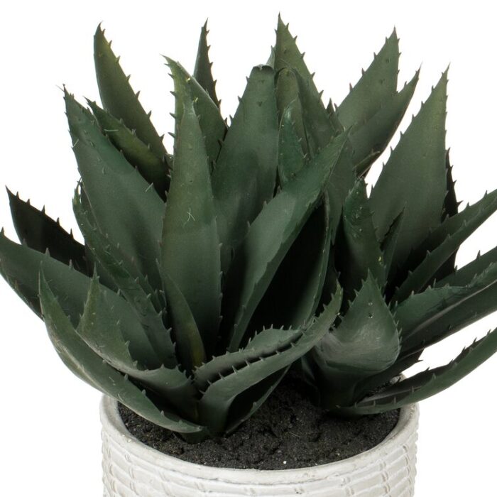 14” Faux Succulent Plant in Concrete Pot - Chic Decora