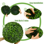 15.7” Faux Boxwood Topiary - Chic Decora