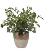 15” Faux Fern Plant in Ceramic Planter - Chic Decora