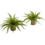 15” Faux Fern Plant in Planter - Chic Decora