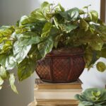 15” Faux Foliage Plant in Wood Planter - Chic Decora