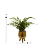 17” Artificial Palm Plant in Decorative Vase - Chic Decora