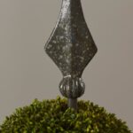 17” Faux Boxwood Topiary in Metal Freestanding - Chic Decora