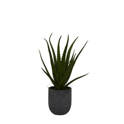 18” Artificial Aloe in Decorative Vase - Chic Decora