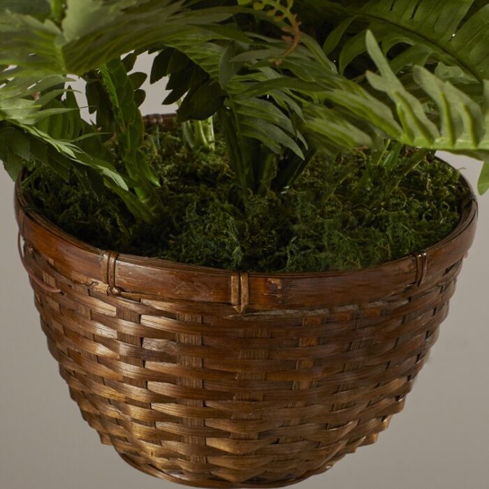 18” Faux Fern Plant in Basket - Chic Decora