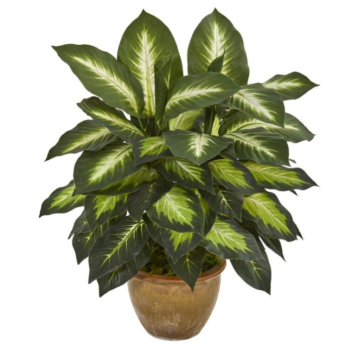 18” Faux Foliage Plant in Ceramic Pot - Chic Decora