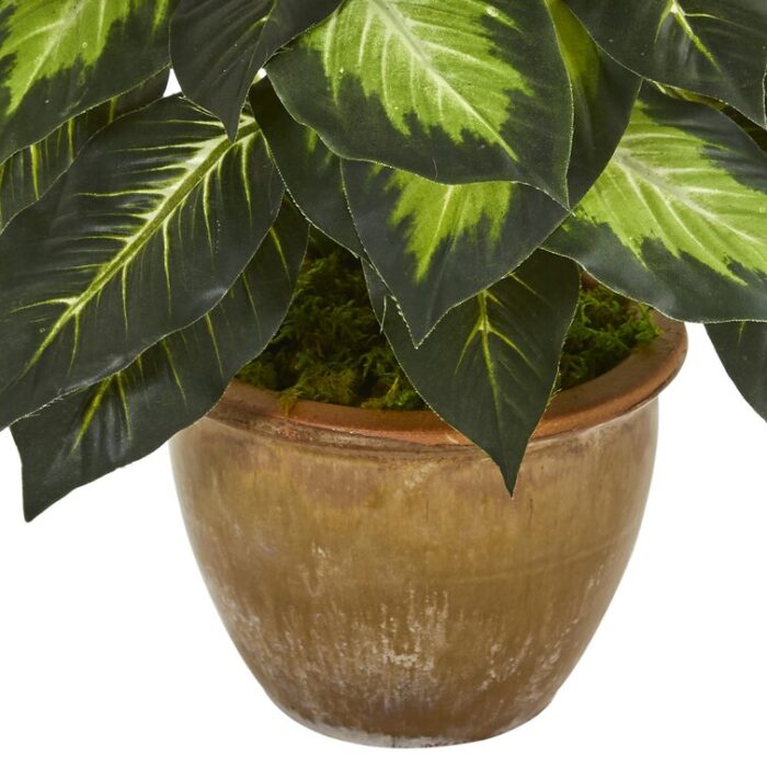 18” Faux Foliage Plant in Ceramic Pot - Chic Decora