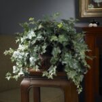 18” Faux Ivy Plant in Wood Planter - Chic Decora