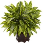 33” Faux Fern Plant in Wood Urn - Chic Decora