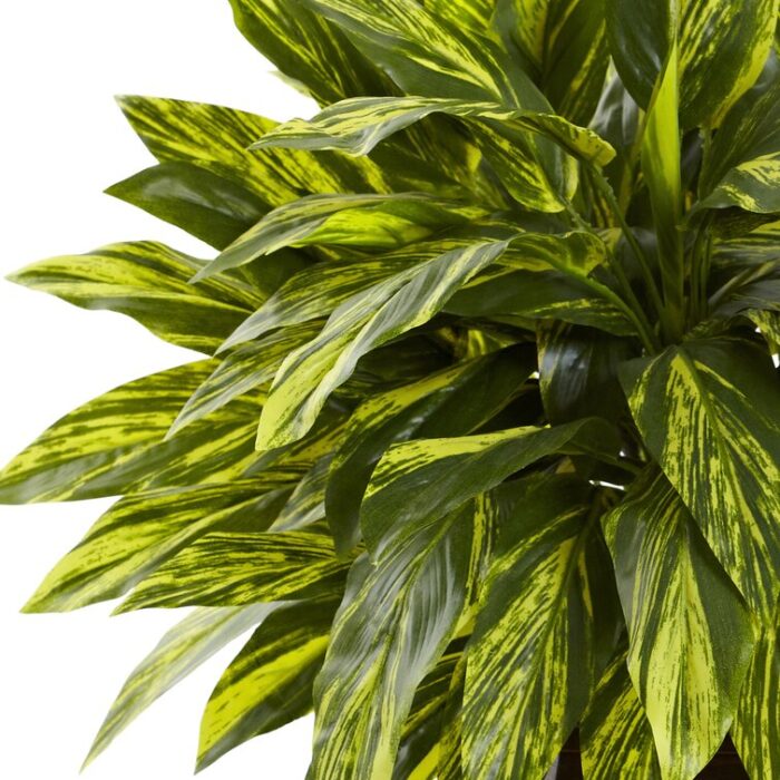 19.5” Faux Foliage Plant in Wood Planter - Chic Decora