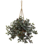 20” Faux Ivy Plant in Wicker Basket - Chic Decora