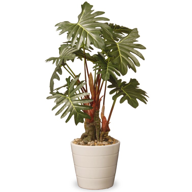 21” Faux Foliage Plant in Ceramic Pot - Chic Decora