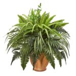 23” Faux Fern Plant in Terracotta Planter - Chic Decora