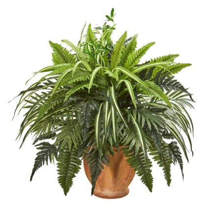 10.5” Faux Fern Plant - Chic Decora