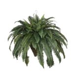 24” Faux Fern Plant in Basket - Chic Decora