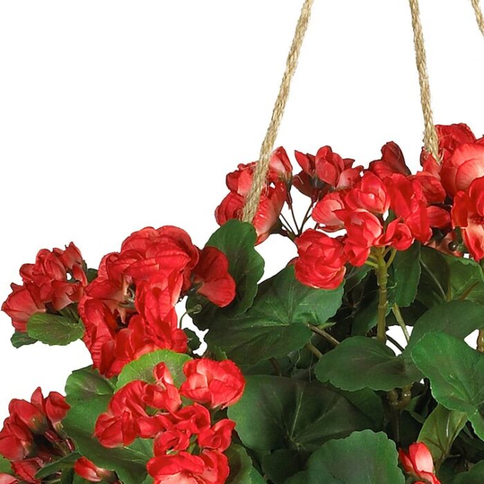 24” Faux Flowering Plant in Wood Basket - Chic Decora