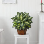 24” Faux Foliage Plant in Wood Planter - Chic Decora