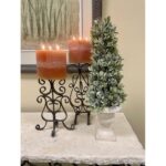 24” Faux Foliage Topiary in Ceramic Urn - Chic Decora