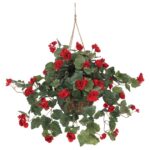 24” Faux Ivy Plant in Wood Basket - Chic Decora