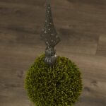 26.5” Faux Boxwood Topiary in Metal Freestanding - Chic Decora