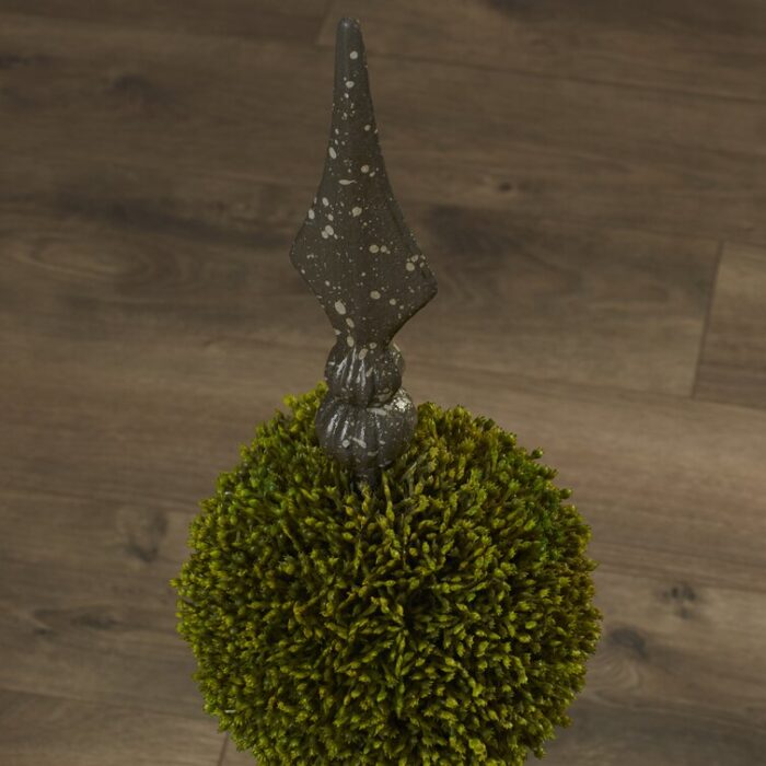 26.5” Faux Boxwood Topiary in Metal Freestanding - Chic Decora