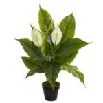 20.5” Faux Foliage Plant in Wood Pot - Chic Decora