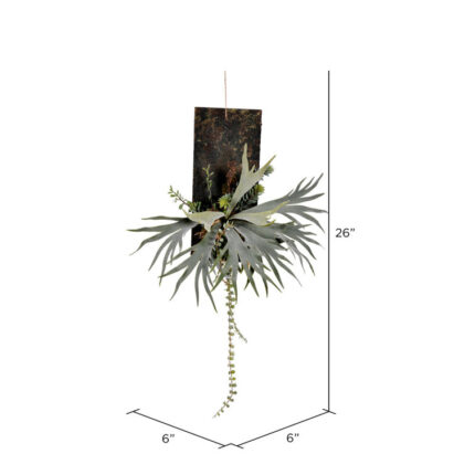 26” Faux Staghorn Fern Plant - Chic Decora