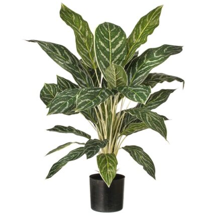 27″ Artificial Aglaonema Plant in Pot - Chic Decora