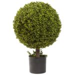 27” Faux Boxwood Topiary in Planter - Chic Decora