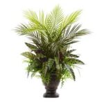 20.5” Faux Foliage Plant in Wood Planter - Chic Decora