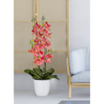 27” Faux Flowering Plant in Pot - Chic Decora