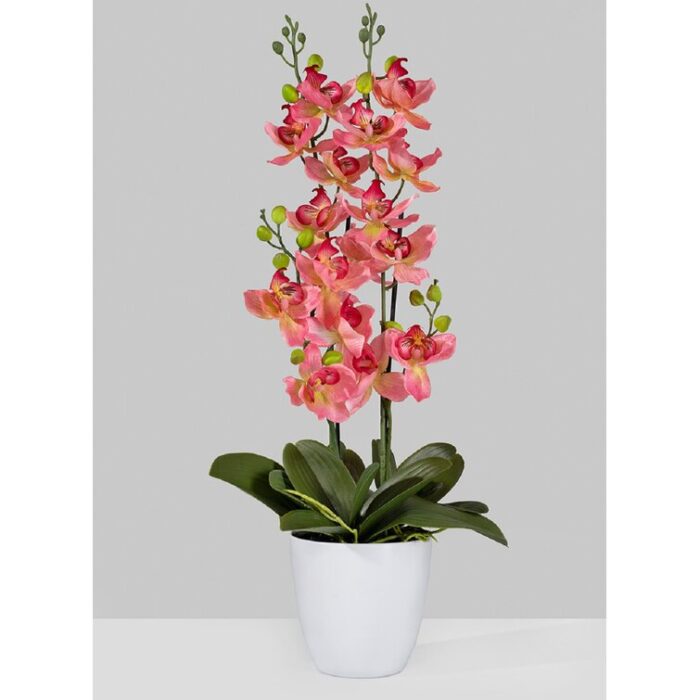 27” Faux Flowering Plant in Pot - Chic Decora