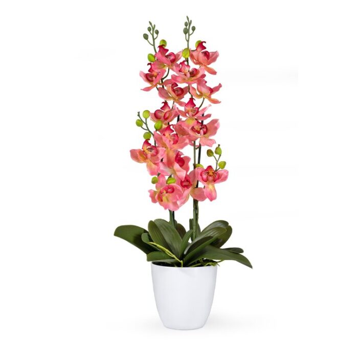 27” Faux Flowering Plant in Pot - Chic Decora